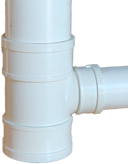 Tee reducida PVC 75 x 50 mm