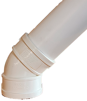 Codo 45 hembra-hembra PVC 50 mm