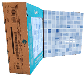 Losa Cerámica Amset Azul Brillo 1.45 mts
