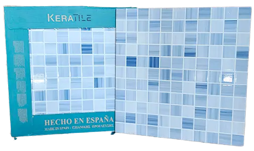 Losa Cerámica Amset Azul Brillo-3 (caja) 1.45 mts