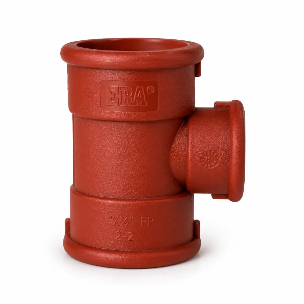 Tee reducida PP 1 x 1/2 plg