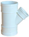 Yee reducida PVC 75 x 50 mm