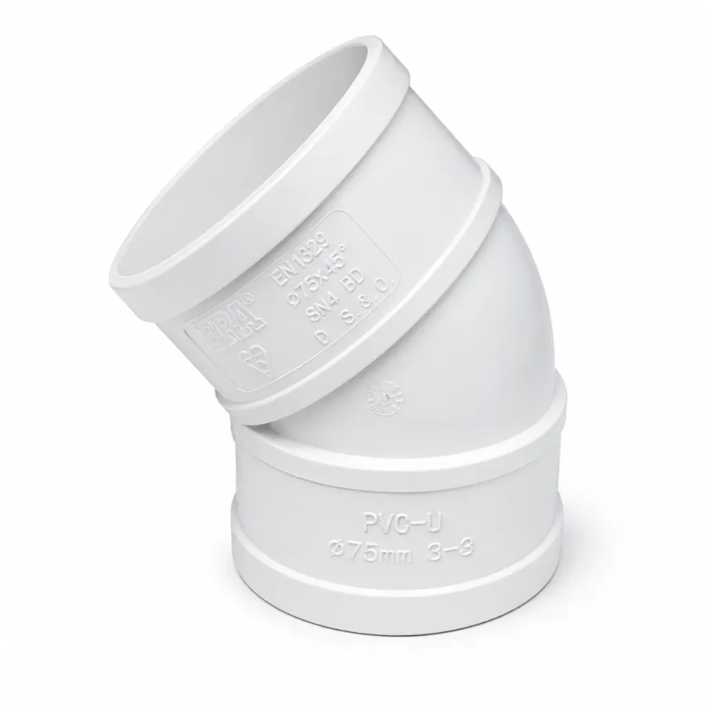Codo 45 PVC 75 mm