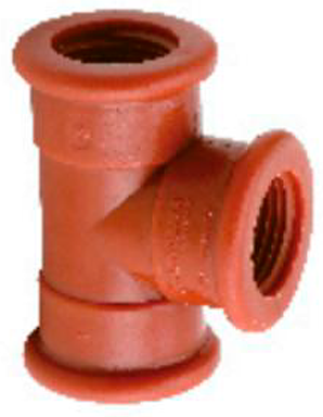 Tee reducida PP 1 x 3/4 plg