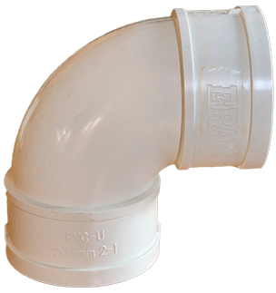 Codo 90 PVC 75 mm