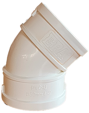 Codo 45 PVC 50 mm