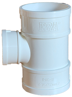 Tee reducida PVC 75 x 50 mm