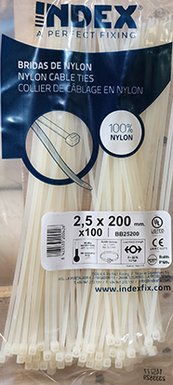 Brida Nylon pack 2.5 x 200