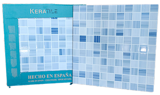 Losa Cerámica Amset Azul Brillo-3 1.45 mts